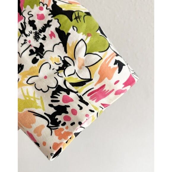 Kenar Jacket Women 8P Trench Coat Multicolor Floral Cotton Lined Bright Vibrant - Picture 6 of 12